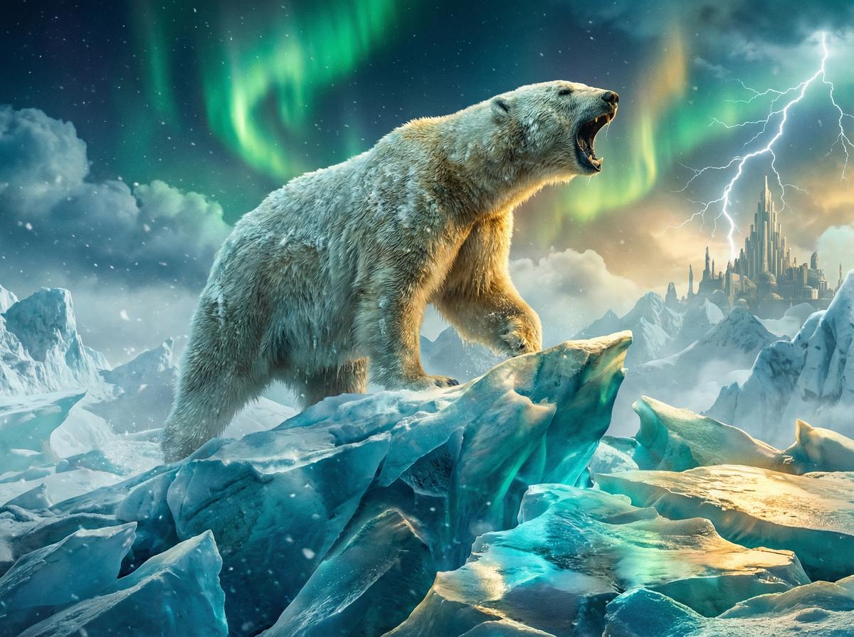 推特-北极熊冰川巡游视频